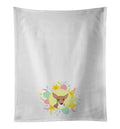 Chihuahua Chocolate and White #1 Easter Kitchen Towel Set of 2 White Dish Towels Decorative Bathroom Hand towel for Hand, Face, Hair, Yoga, Tea, Dishcloth, 19 X 28", White