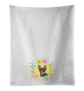 Chihuahua Chocolate and White #2 Easter Kitchen Towel Set of 2 White Dish Towels Decorative Bathroom Hand towel for Hand, Face, Hair, Yoga, Tea, Dishcloth, 19 X 28", White
