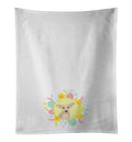 Chihuahua Silver Easter Kitchen Towel Set of 2 White Dish Towels Decorative Bathroom Hand towel for Hand, Face, Hair, Yoga, Tea, Dishcloth, 19 X 28", White