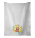 Dachshund Red #1 Easter Kitchen Towel Set of 2 White Dish Towels Decorative Bathroom Hand towel for Hand, Face, Hair, Yoga, Tea, Dishcloth, 19 X 28", White