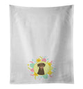 Doberman Pinscher Red and Rust Natural Ears #2 Easter Kitchen Towel Set of 2 White Dish Towels Decorative Bathroom Hand towel for Hand, Face, Hair, Yoga, Tea, Dishcloth, 19 X 28", White