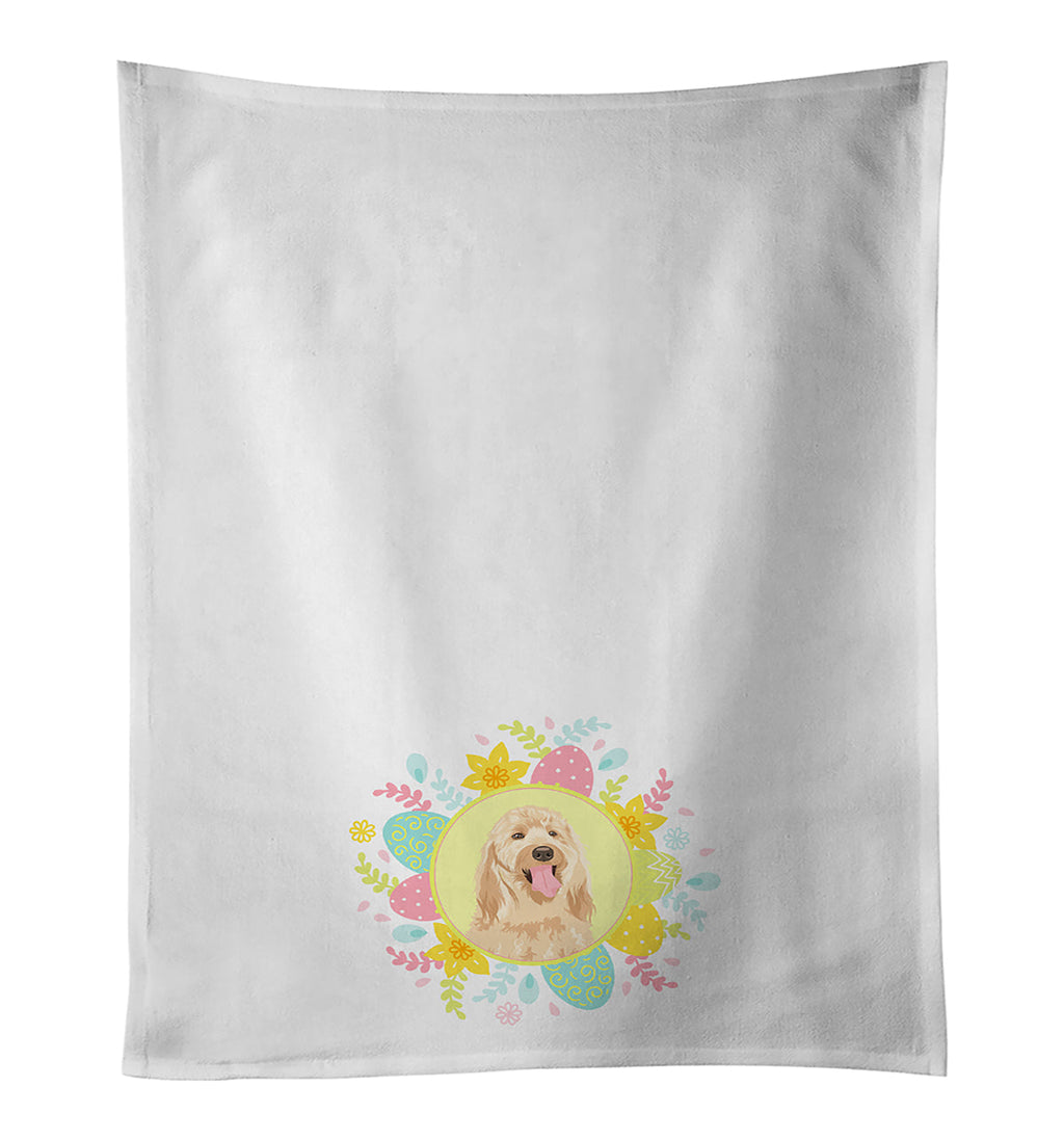 Doodle Fawn #3 Easter Kitchen Towel Set of 2 White Dish Towels Decorative Bathroom Hand towel for Hand, Face, Hair, Yoga, Tea, Dishcloth, 19 X 28", White