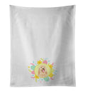 Doodle Fawn #3 Easter Kitchen Towel Set of 2 White Dish Towels Decorative Bathroom Hand towel for Hand, Face, Hair, Yoga, Tea, Dishcloth, 19 X 28", White