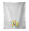 Doodle Fawn #4 Easter Kitchen Towel Set of 2 White Dish Towels Decorative Bathroom Hand towel for Hand, Face, Hair, Yoga, Tea, Dishcloth, 19 X 28", White