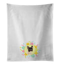 French Bulldog Fawn #3 Easter Kitchen Towel Set of 2 White Dish Towels Decorative Bathroom Hand towel for Hand, Face, Hair, Yoga, Tea, Dishcloth, 19 X 28", White