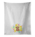 Labrador Retriever Red Easter Kitchen Towel Set of 2 White Dish Towels Decorative Bathroom Hand towel for Hand, Face, Hair, Yoga, Tea, Dishcloth, 19 X 28", White