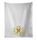 Pit Bull Fawn #2 Easter Kitchen Towel Set of 2 White Dish Towels Decorative Bathroom Hand towel for Hand, Face, Hair, Yoga, Tea, Dishcloth, 19 X 28", White