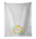 Poodle Toy White Easter Kitchen Towel Set of 2 White Dish Towels Decorative Bathroom Hand towel for Hand, Face, Hair, Yoga, Tea, Dishcloth, 19 X 28", White