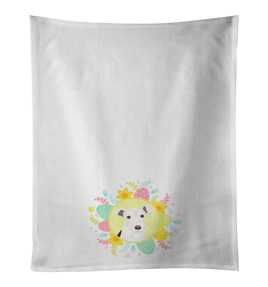 Schnauzer Parti Easter Kitchen Towel Set of 2 White Dish Towels Decorative Bathroom Hand towel for Hand, Face, Hair, Yoga, Tea, Dishcloth, 19 X 28", White