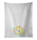 Schnauzer White #1 Easter Kitchen Towel Set of 2 White Dish Towels Decorative Bathroom Hand towel for Hand, Face, Hair, Yoga, Tea, Dishcloth, 19 X 28", White