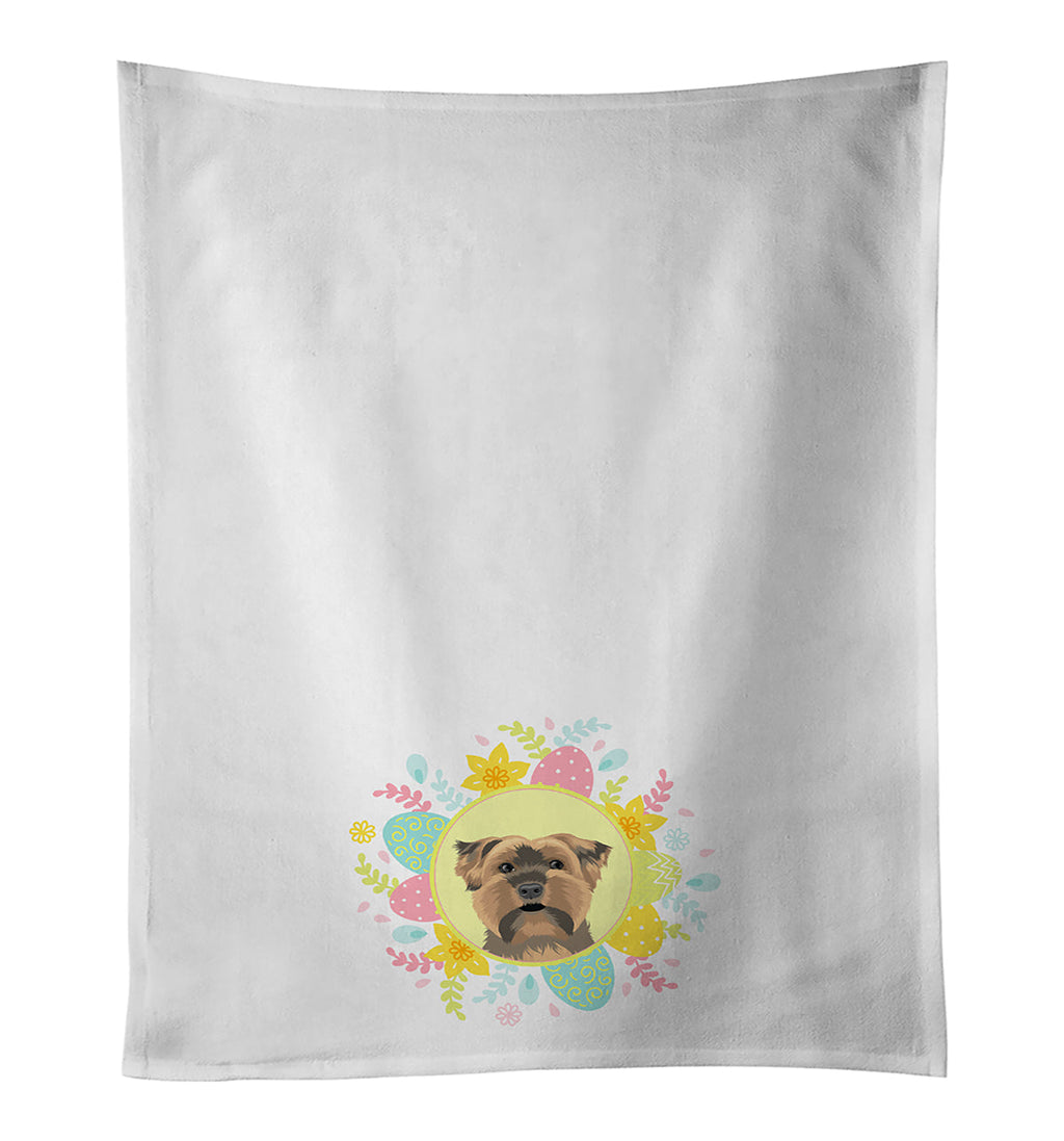 Yorkie Chocolate #1 Easter Kitchen Towel Set of 2 White Dish Towels Decorative Bathroom Hand towel for Hand, Face, Hair, Yoga, Tea, Dishcloth, 19 X 28", White