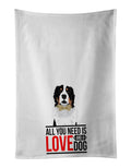 Bernese Mountain Dog #2  Kitchen Towel Set of 2 White Dish Towels Decorative Bathroom Hand towel for Hand, Face, Hair, Yoga, Tea, Dishcloth, 19 X 28", White