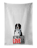 Bernese Mountain Dog #3  Kitchen Towel Set of 2 White Dish Towels Decorative Bathroom Hand towel for Hand, Face, Hair, Yoga, Tea, Dishcloth, 19 X 28", White