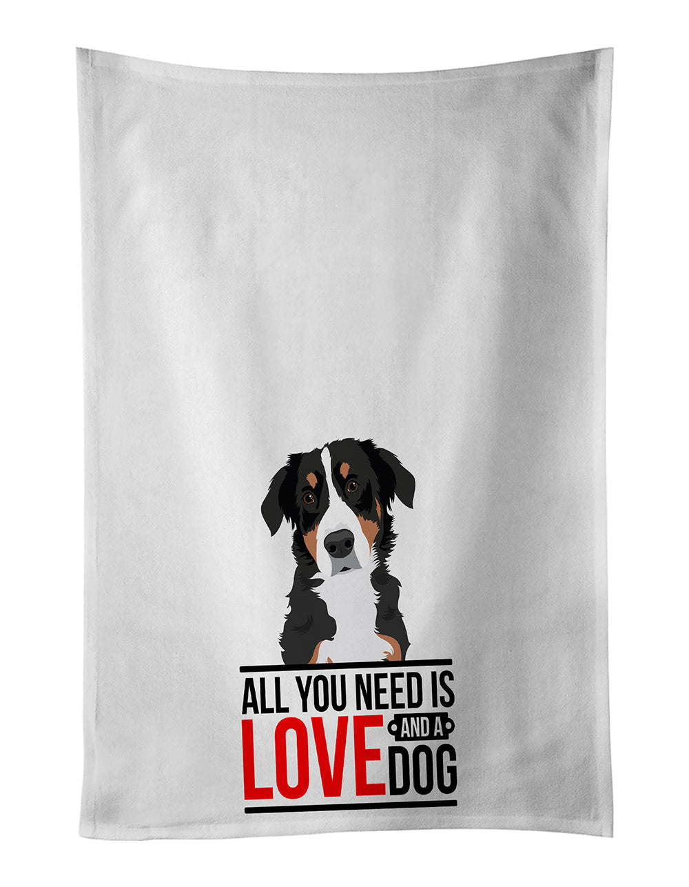 Bernese Mountain Dog Puppy #2  Kitchen Towel Set of 2 White Dish Towels Decorative Bathroom Hand towel for Hand, Face, Hair, Yoga, Tea, Dishcloth, 19 X 28", White