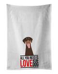 Doberman Pinscher Red and Rust Natural Ears #1  Kitchen Towel Set of 2 White Dish Towels Decorative Bathroom Hand towel for Hand, Face, Hair, Yoga, Tea, Dishcloth, 19 X 28", White