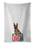 German Shepherd Red and Black  Kitchen Towel Set of 2 White Dish Towels Decorative Bathroom Hand towel for Hand, Face, Hair, Yoga, Tea, Dishcloth, 19 X 28", White