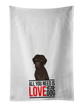 Labrador Retriever Chocolate #1  Kitchen Towel Set of 2 White Dish Towels Decorative Bathroom Hand towel for Hand, Face, Hair, Yoga, Tea, Dishcloth, 19 X 28", White