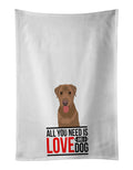 Labrador Retriever Red  Kitchen Towel Set of 2 White Dish Towels Decorative Bathroom Hand towel for Hand, Face, Hair, Yoga, Tea, Dishcloth, 19 X 28", White