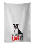 Pit Bull Black #3  Kitchen Towel Set of 2 White Dish Towels Decorative Bathroom Hand towel for Hand, Face, Hair, Yoga, Tea, Dishcloth, 19 X 28", White