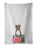 Pit Bull Blue #2  Kitchen Towel Set of 2 White Dish Towels Decorative Bathroom Hand towel for Hand, Face, Hair, Yoga, Tea, Dishcloth, 19 X 28", White
