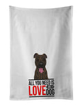 Pit Bull Brindle #1  Kitchen Towel Set of 2 White Dish Towels Decorative Bathroom Hand towel for Hand, Face, Hair, Yoga, Tea, Dishcloth, 19 X 28", White