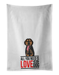 Rottweiler Black and Tan #4  Kitchen Towel Set of 2 White Dish Towels Decorative Bathroom Hand towel for Hand, Face, Hair, Yoga, Tea, Dishcloth, 19 X 28", White