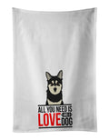 Shiba Inu Husky Mix  Kitchen Towel Set of 2 White Dish Towels Decorative Bathroom Hand towel for Hand, Face, Hair, Yoga, Tea, Dishcloth, 19 X 28", White