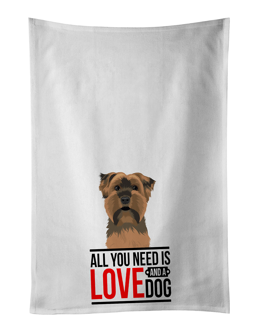 Yorkie Chocolate #1  Kitchen Towel Set of 2 White Dish Towels Decorative Bathroom Hand towel for Hand, Face, Hair, Yoga, Tea, Dishcloth, 19 X 28", White