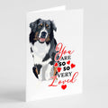 Australian Shepherd Black Tricolor #1 so Loved Greeting Cards Pack of 8 Blank Cards with Envelopes Whimsical A7 Size 5x7