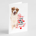 Australian Shepherd Red and White #1 so Loved Greeting Cards Pack of 8 Blank Cards with Envelopes Whimsical A7 Size 5x7