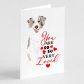 Australian Shepherd Red Merle Tricolor #1 so Loved Greeting Cards Pack of 8 Blank Cards with Envelopes Whimsical A7 Size 5x7