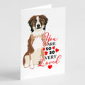 Australian Shepherd Red Tricolor #1 so Loved Greeting Cards Pack of 8 Blank Cards with Envelopes Whimsical A7 Size 5x7