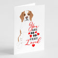 Beagle Red and White Red Ticked #1 so Loved Greeting Cards Pack of 8 Blank Cards with Envelopes Whimsical A7 Size 5x7