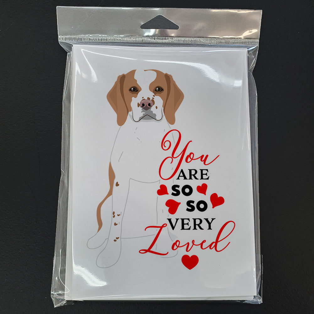 Beagle Red and White Red Ticked #1 so Loved Greeting Cards Pack of 8 Blank Cards with Envelopes Whimsical A7 Size 5x7