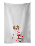 Beagle Red and White Red Ticked #1 so Loved Kitchen Towel Set of 2 White Dish Towels Decorative Bathroom Hand towel for Hand, Face, Hair, Yoga, Tea, Dishcloth, 19 X 28", White