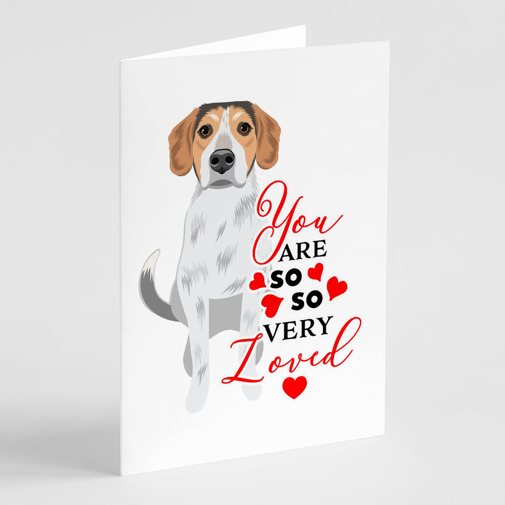 Beagle Tricolor #2 so Loved Greeting Cards Pack of 8 Blank Cards with Envelopes Whimsical A7 Size 5x7