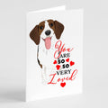 Beagle Tricolor Red Ticked #3 so Loved Greeting Cards Pack of 8 Blank Cards with Envelopes Whimsical A7 Size 5x7