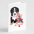 Bernese Mountain Dog Puppy #1 so Loved Greeting Cards Pack of 8 Blank Cards with Envelopes Whimsical A7 Size 5x7