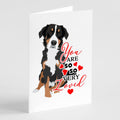 Bernese Mountain Dog Puppy #2 so Loved Greeting Cards Pack of 8 Blank Cards with Envelopes Whimsical A7 Size 5x7