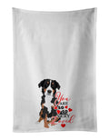 Bernese Mountain Dog Puppy #2 so Loved Kitchen Towel Set of 2 White Dish Towels Decorative Bathroom Hand towel for Hand, Face, Hair, Yoga, Tea, Dishcloth, 19 X 28", White