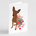 Chihuahua Chocolate #1 so Loved Greeting Cards Pack of 8 Blank Cards with Envelopes Whimsical A7 Size 5x7