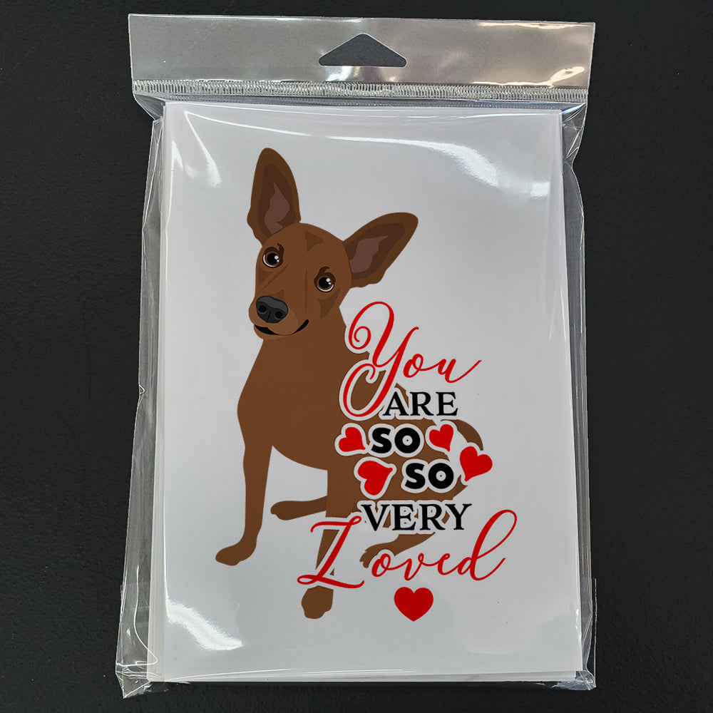 Chihuahua Chocolate #1 so Loved Greeting Cards Pack of 8 Blank Cards with Envelopes Whimsical A7 Size 5x7