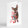Chihuahua Chocolate #2 so Loved Greeting Cards Pack of 8 Blank Cards with Envelopes Whimsical A7 Size 5x7