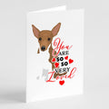 Chihuahua Chocolate and White #1 so Loved Greeting Cards Pack of 8 Blank Cards with Envelopes Whimsical A7 Size 5x7