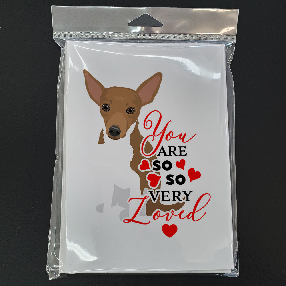 Chihuahua Chocolate and White #1 so Loved Greeting Cards Pack of 8 Blank Cards with Envelopes Whimsical A7 Size 5x7