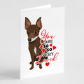 Chihuahua Chocolate and White #2 so Loved Greeting Cards Pack of 8 Blank Cards with Envelopes Whimsical A7 Size 5x7