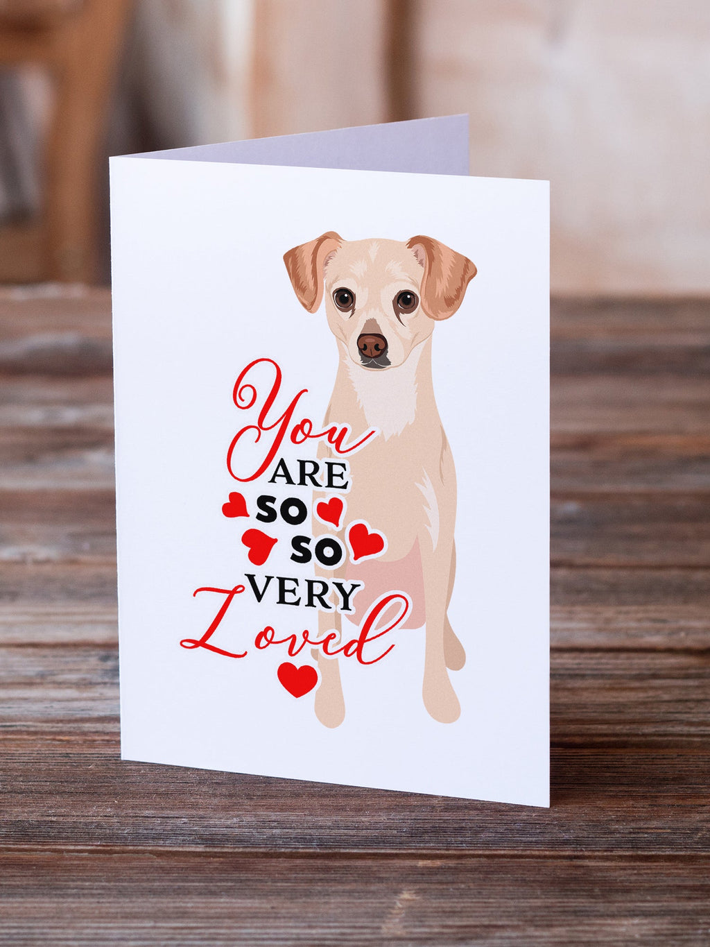 Chihuahua Cream so Loved Greeting Cards Pack of 8 Blank Cards with Envelopes Whimsical A7 Size 5x7
