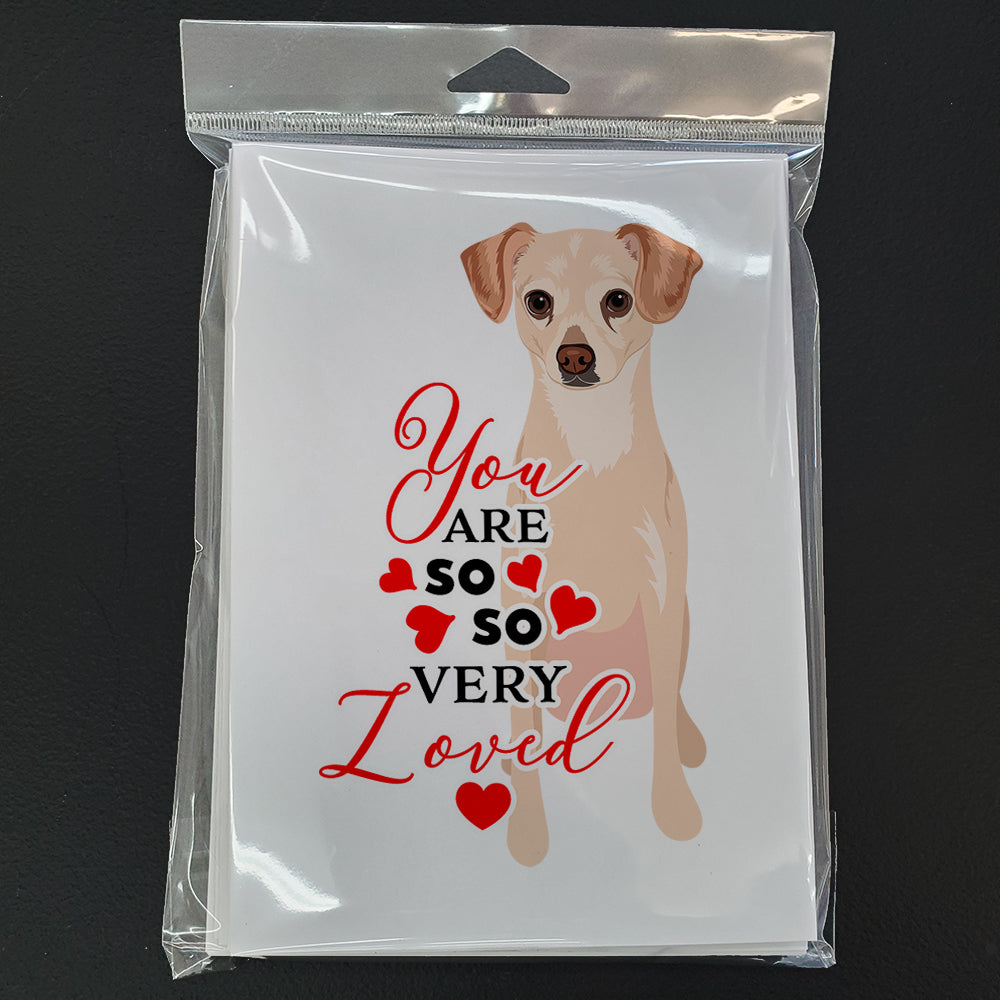 Chihuahua Cream so Loved Greeting Cards Pack of 8 Blank Cards with Envelopes Whimsical A7 Size 5x7