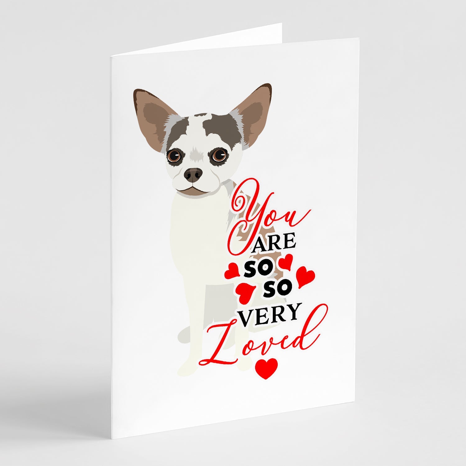 Chihuahua Merle so Loved Greeting Cards Pack of 8 Blank Cards with Envelopes Whimsical A7 Size 5x7