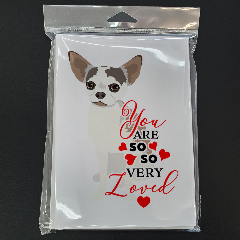 Chihuahua Merle so Loved Greeting Cards Pack of 8 Blank Cards with Envelopes Whimsical A7 Size 5x7